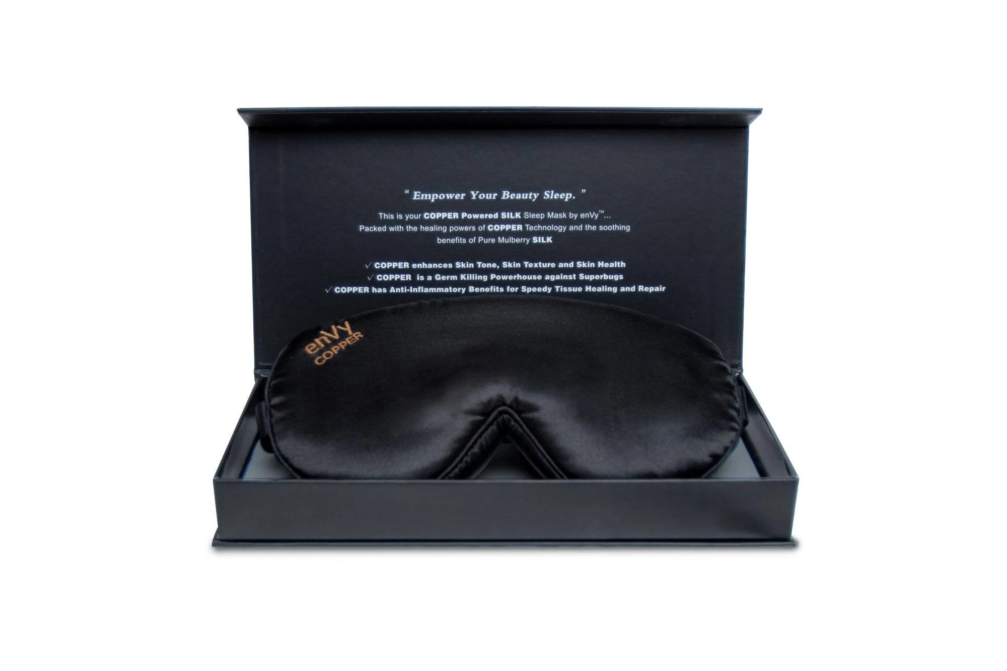 enVy Silk Eye Mask-Copper + Hyaluronic Acid Infused