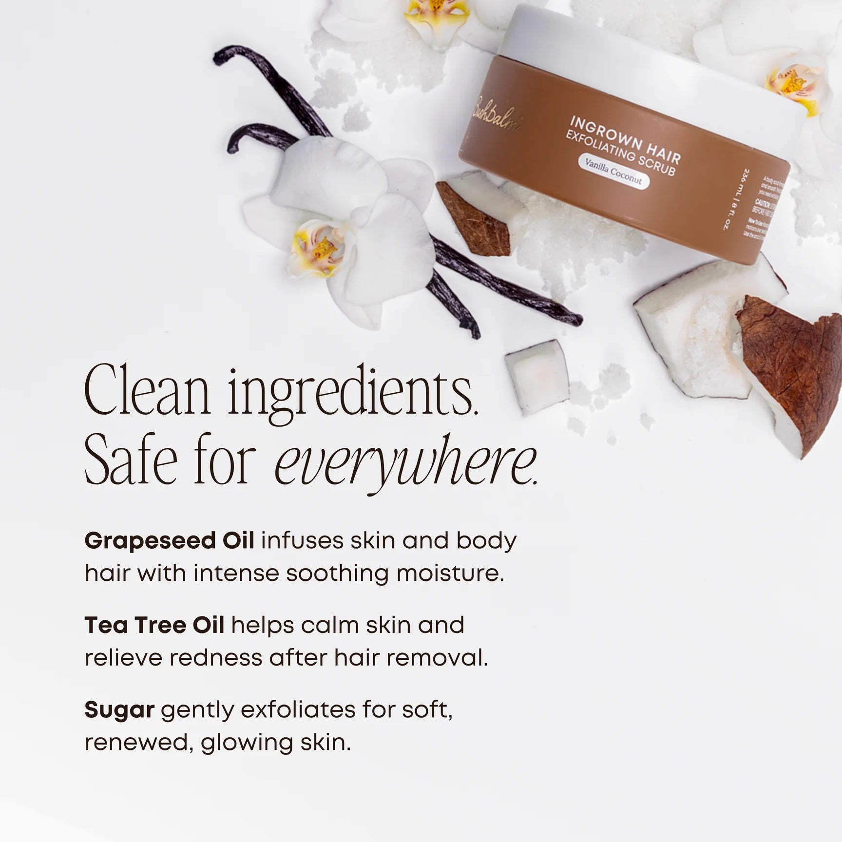 Ingrown Hair Exfoliating Scrub Vanilla Coconut