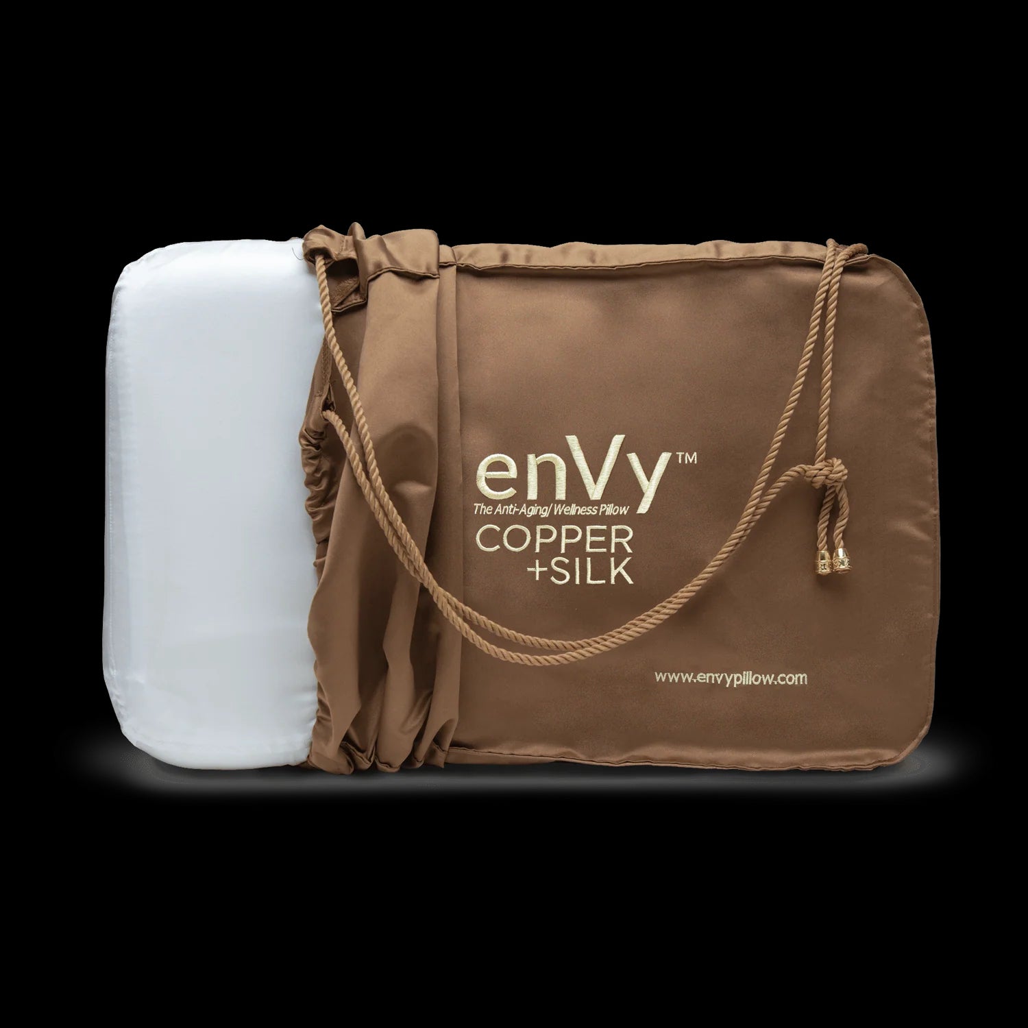 The enVy Copper Silk Natural Latex Pillow