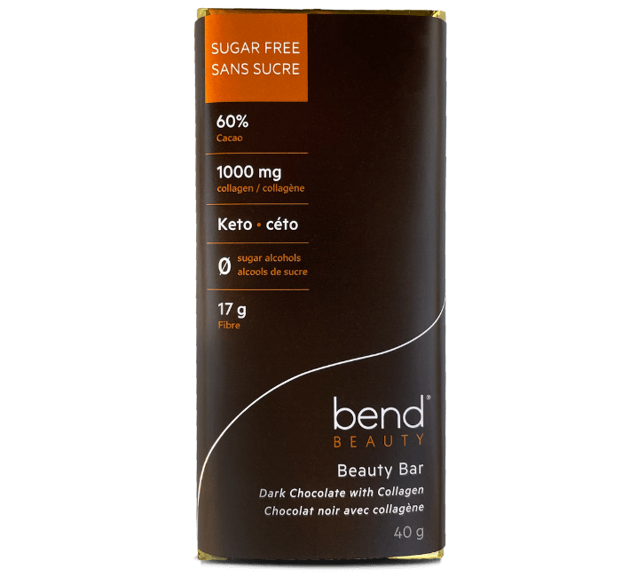 Bend Beauty Marine Collagen Dark No Sugar Chocolate Bar